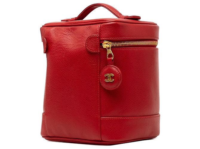 Borsa Vanity Chanel CC Caviar Rossa Rosso - vista 2