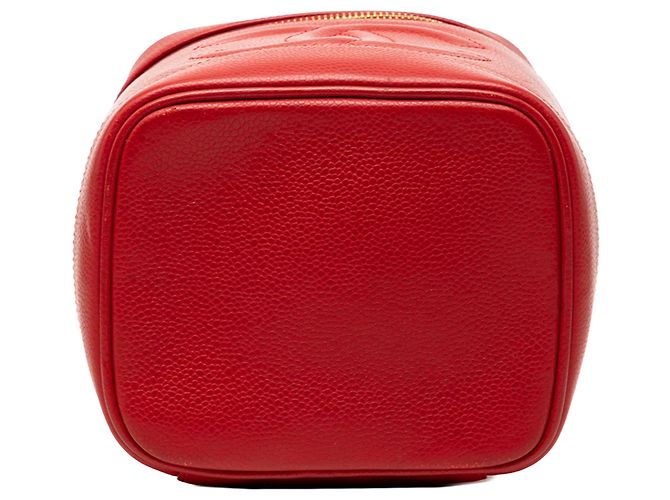 Borsa Vanity Chanel CC Caviar Rossa Rosso - vista 3