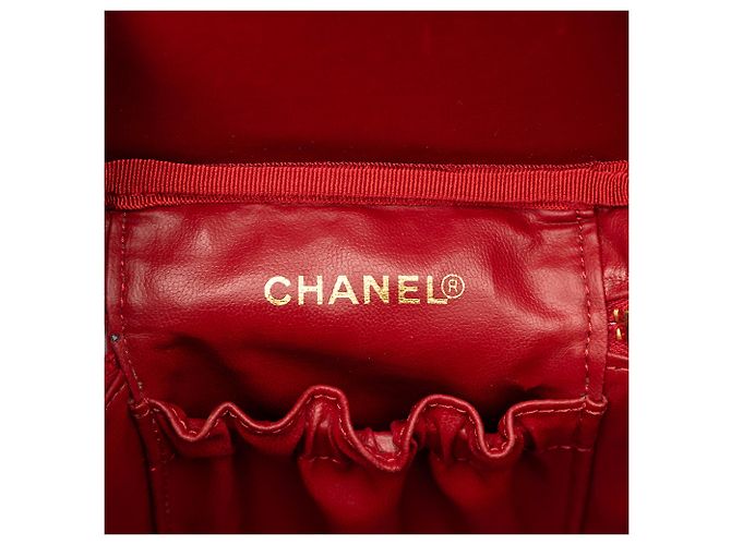Borsa Vanity Chanel CC Caviar Rossa Rosso - vista 5