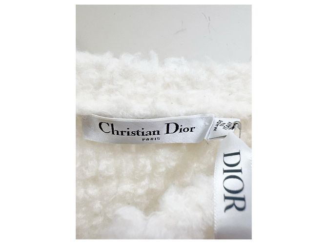 Dior Strickpullover aus Wolle in Ecru Teddy-Knit Mehrfarben - Ansicht 2
