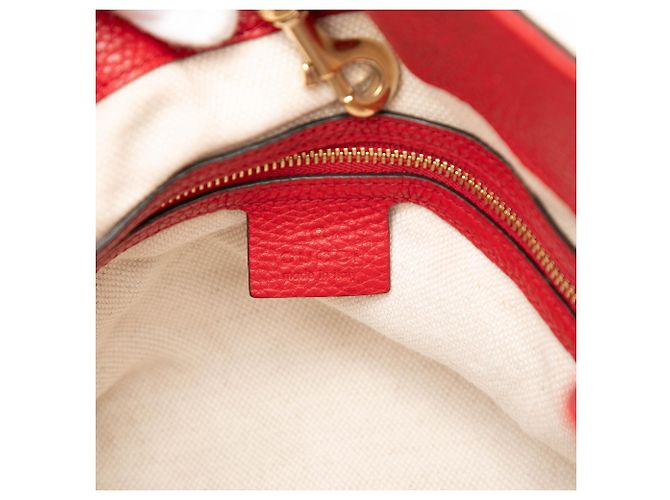 Borsa Tote Soho Chain Gucci Medium in pelle di vitello rossa Rosso - vista 5