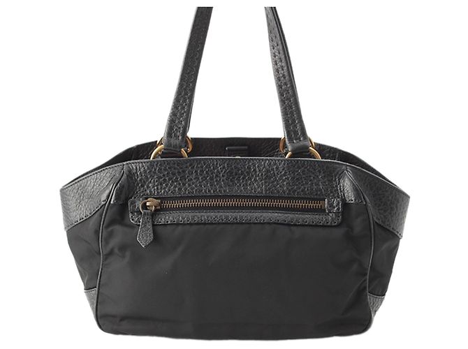 Borsa a tracolla Prada Berlino in Tessuto con bordi, Nera Nero - vista 4
