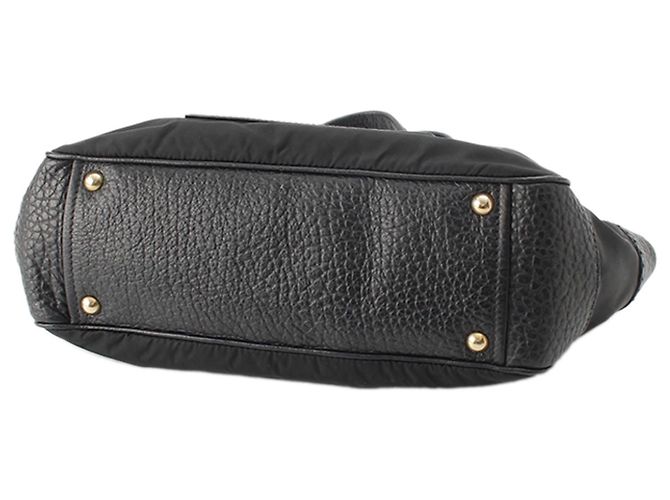 Borsa a tracolla Prada Berlino in Tessuto con bordi, Nera Nero - vista 6