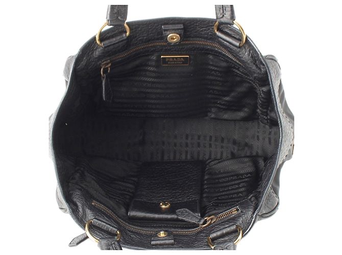 Borsa a tracolla Prada Berlino in Tessuto con bordi, Nera Nero - vista 7