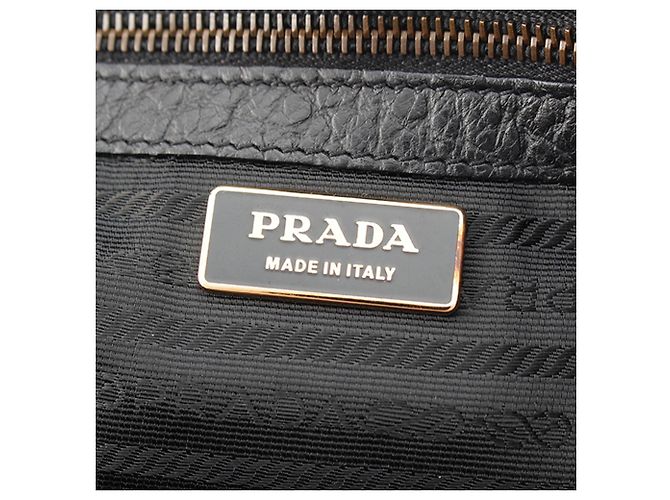 Borsa a tracolla Prada Berlino in Tessuto con bordi, Nera Nero - vista 8