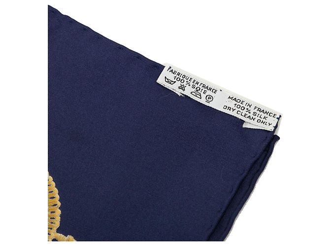 Hermès Mexique Seidentuch Blau 90 - Ansicht 6