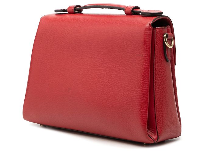 Borsa Gucci Small Dollar Calf Interlocking G rossa Rosso - vista 2