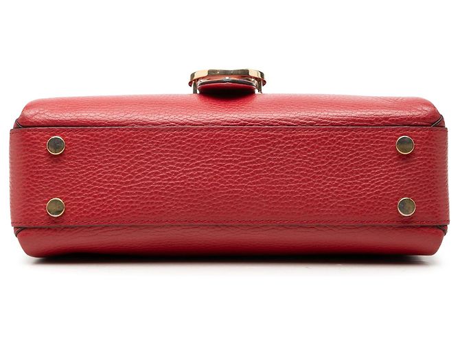 Borsa Gucci Small Dollar Calf Interlocking G rossa Rosso - vista 3