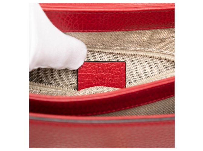 Borsa Gucci Small Dollar Calf Interlocking G rossa Rosso - vista 5