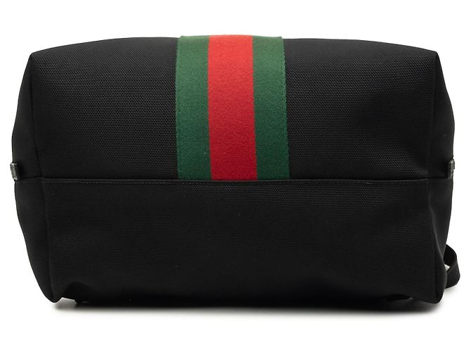 Black Gucci Canvas Techno Web Fold Over Backpack - view 3