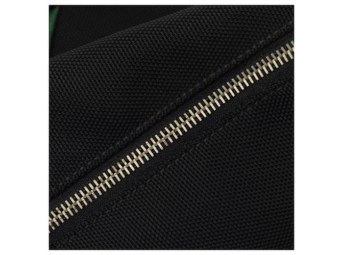 Black Gucci Canvas Techno Web Fold Over Backpack - view 7
