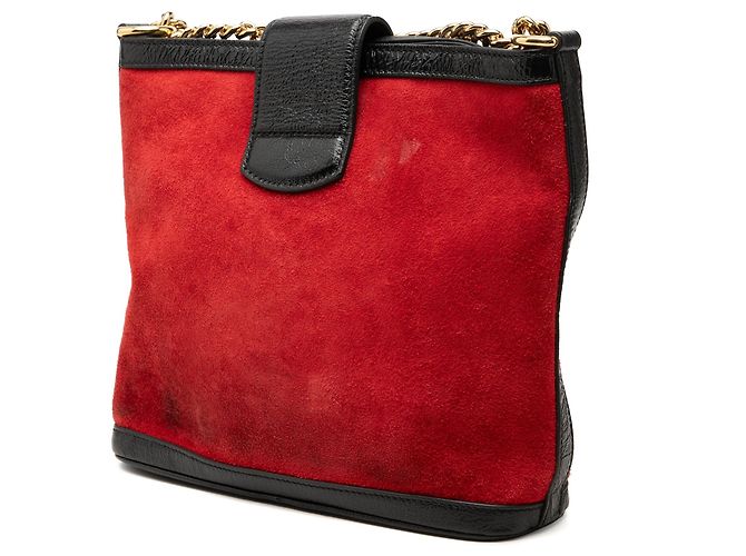 Borsa a secchiello Dionysus Gucci in camoscio rosso - vista 2