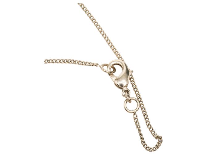Collana con pendente a fiore Chanel CC placcata in oro e smalto D'oro - vista 6