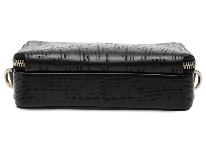 Borsa a tracolla Galaxy in vitello traforato Dior Oblique nera con tracolla Nero - vista 3
