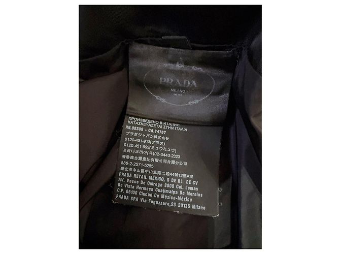 Falda Prada Negra de Poliamida con Pliegue Frontal Multicolor - vista 5