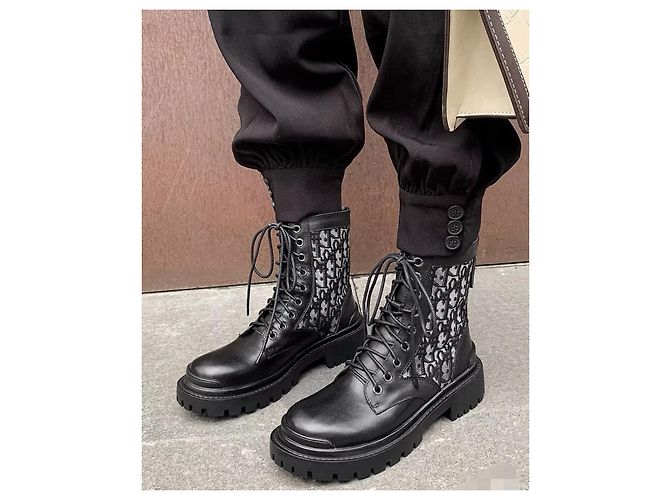 Dior Leather Boots Camouflage Print Men's Size 42 Multiple colors - view 9