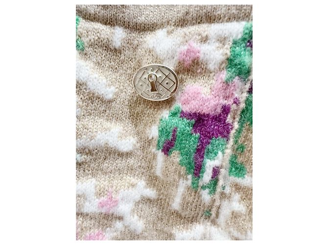 Vestido Chanel de seda con estampado floral Multicolor - vista 2