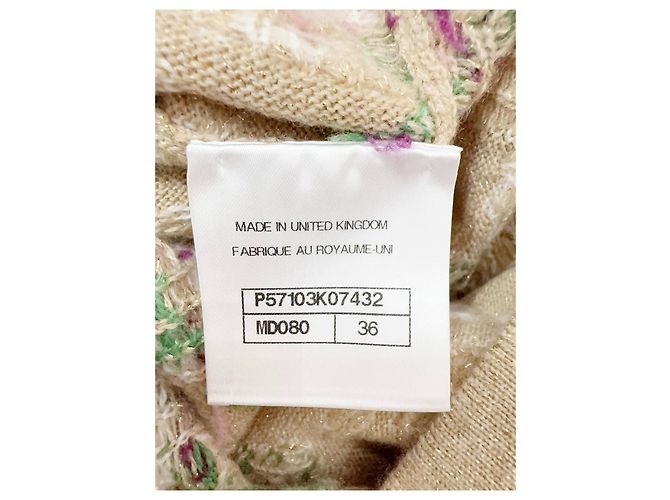 Vestido Chanel de seda con estampado floral Multicolor - vista 5