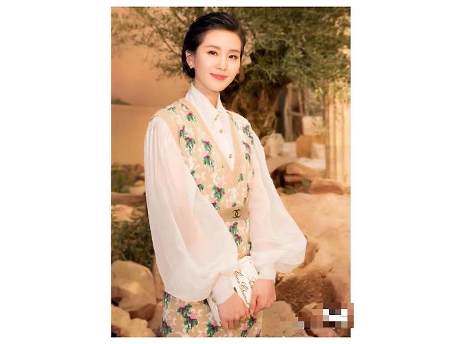 Vestido Chanel de seda con estampado floral Multicolor - vista 8