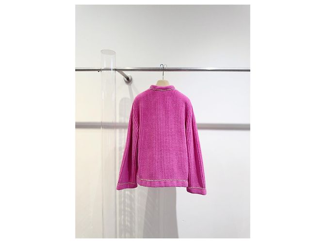 Chanel 22B Jacke aus Samt Rosa Größe 38 Mehrfarben - Ansicht 3