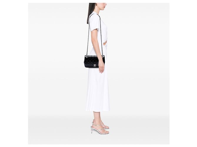Black Chanel Small Quilted Patent Coco Shine Flap Crossbody Bag - view 6