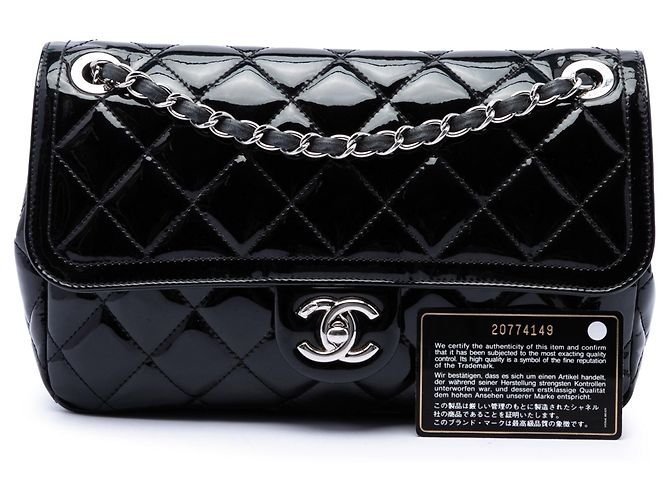 Black Chanel Small Quilted Patent Coco Shine Flap Crossbody Bag - view 7