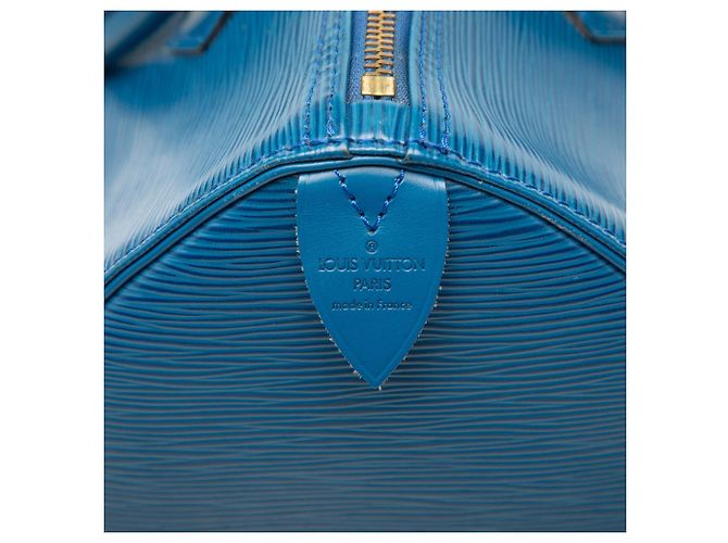 Borsa Boston Louis Vuitton Epi Speedy 30 Blu - vista 5