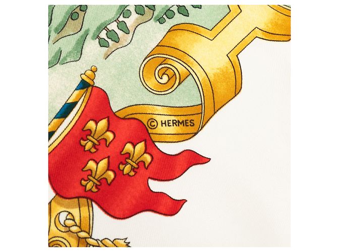 Hermès Voiles de Lumiere Seidentuch Weiß 90 - Ansicht 4