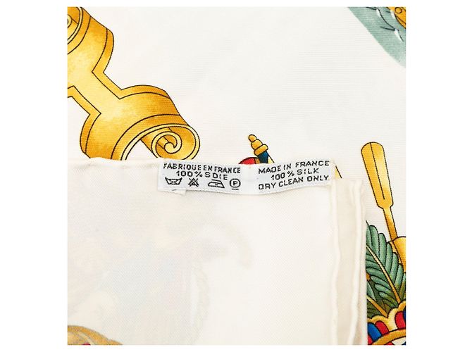 Hermès Voiles de Lumiere Seidentuch Weiß 90 - Ansicht 5