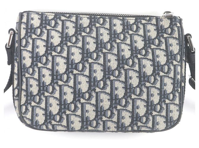 Borsa a tracolla Dior 8 Mini in tela Oblique e mesh blu Dior - vista 2