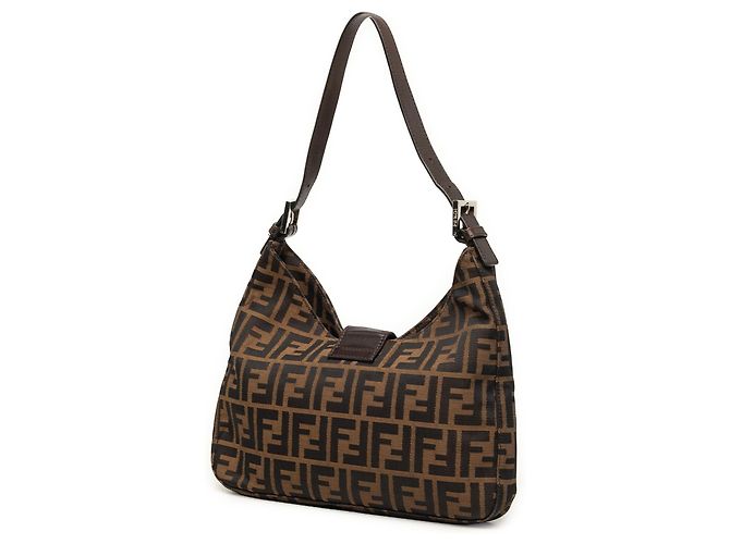 Borsa a tracolla Fendi Zucca Canvas marrone - vista 2