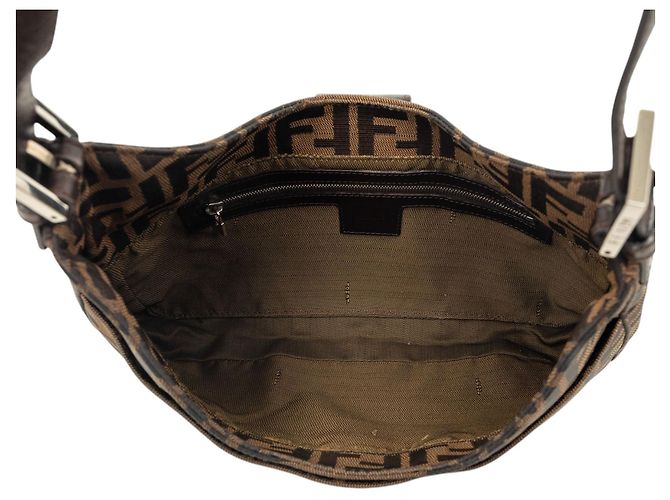 Borsa a tracolla Fendi Zucca Canvas marrone - vista 4