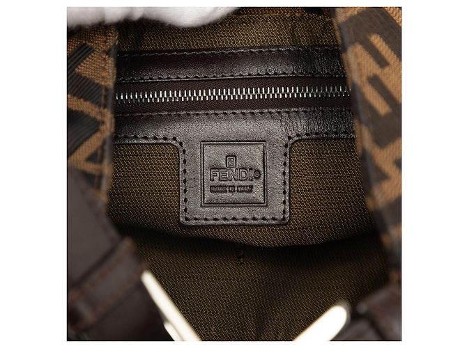 Borsa a tracolla Fendi Zucca Canvas marrone - vista 5