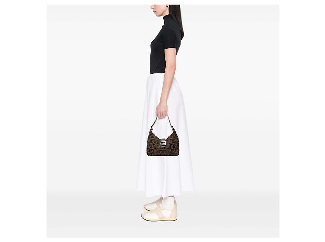 Borsa a tracolla Fendi Zucca Canvas marrone - vista 6