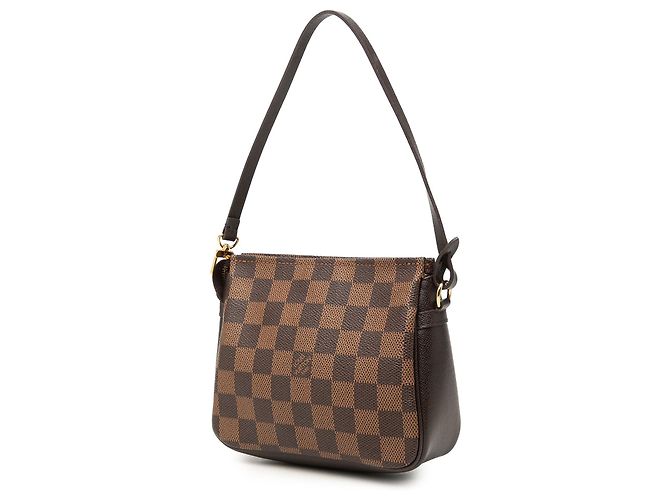 Borsa a mano Louis Vuitton Damier Ebene Trousse Pochette Marrone - vista 2