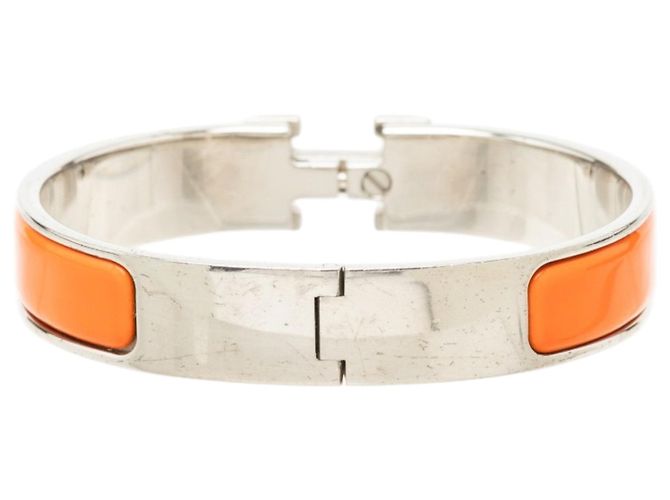 Bracciale Clic H PM in smalto stretto Orange Hermès Arancione - vista 3