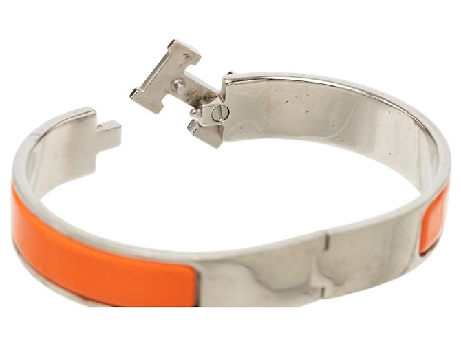 Bracciale Clic H PM in smalto stretto Orange Hermès Arancione - vista 5