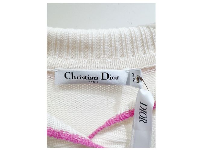 Dior Strickpullover aus Kaschmir Ecru Mehrfarben - Ansicht 2