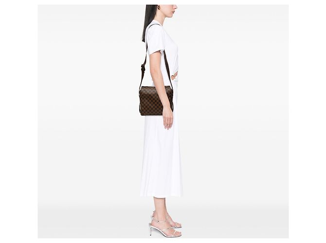 Borsa a tracolla Louis Vuitton Damier Ebene Naviglio marrone - vista 6