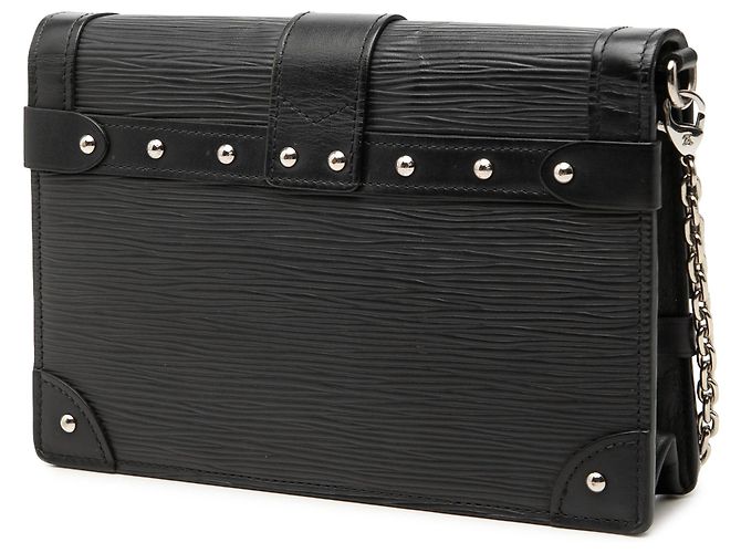 Borsa a tracolla Louis Vuitton Epi Trunk Wallet on Chain Nera Nero - vista 2