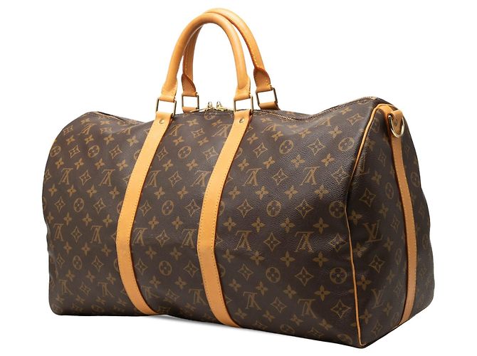 Borsa da viaggio Louis Vuitton Monogram Keepall Bandouliere 50 Marrone - vista 2