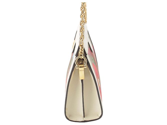 Borsa a Tracolla Gucci Small GG Supreme Flora Web Ophidia Chain Beige - vista 16