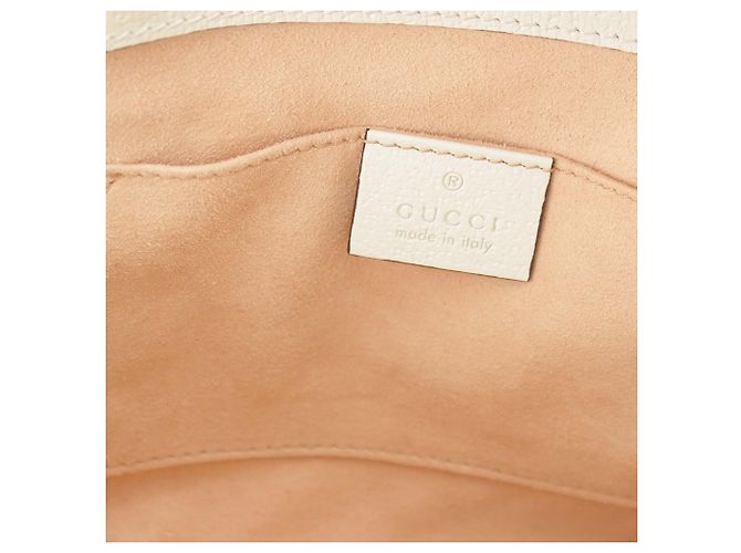 Borsa a Tracolla Gucci Small GG Supreme Flora Web Ophidia Chain Beige - vista 6