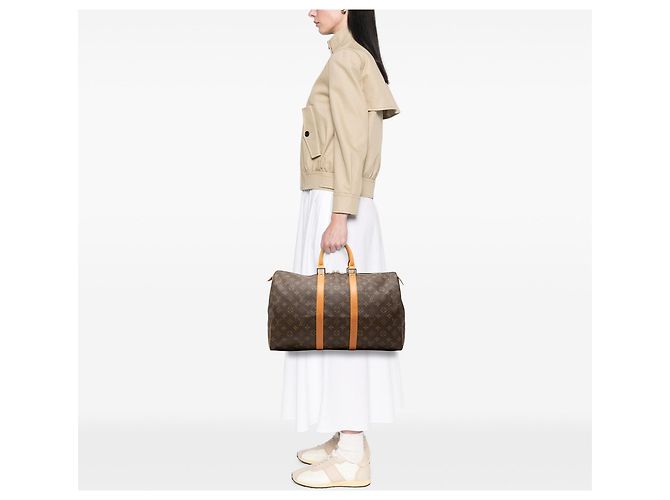 Borsa da viaggio Louis Vuitton Monogram Keepall 45 Marrone - vista 6