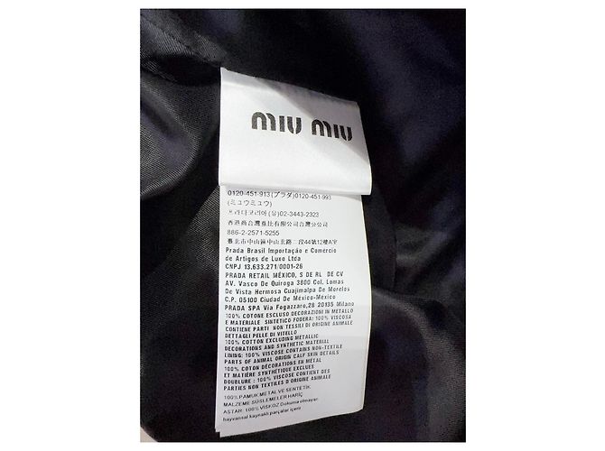 Miu Miu Jeansjacke Blau mit Kristallbesatz Mehrfarben - Ansicht 8