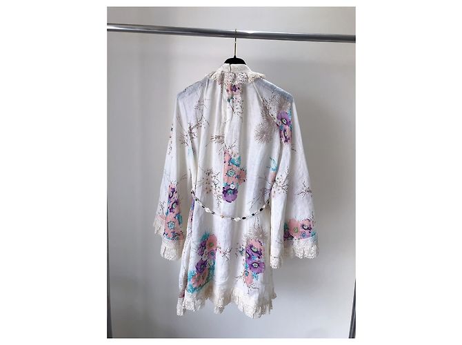 Zimmermann Kleid aus Leinen mit Blumenprint Mehrfarben - Ansicht 2