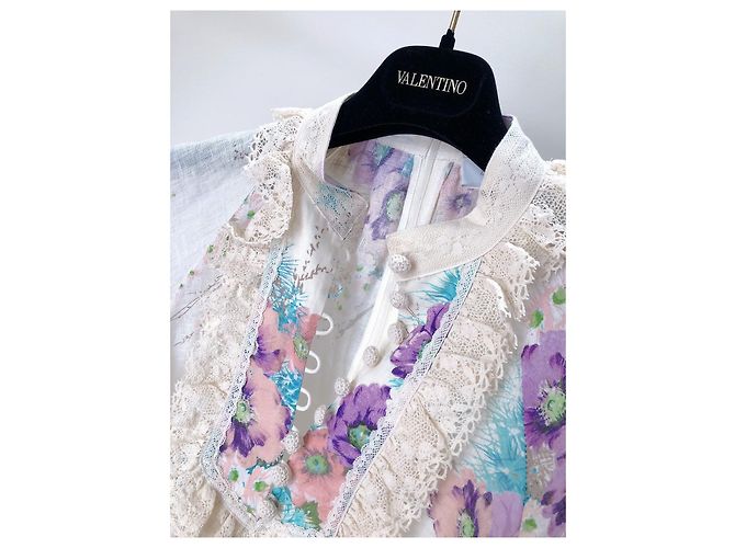 Zimmermann Kleid aus Leinen mit Blumenprint Mehrfarben - Ansicht 3