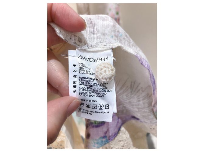 Zimmermann Kleid aus Leinen mit Blumenprint Mehrfarben - Ansicht 6