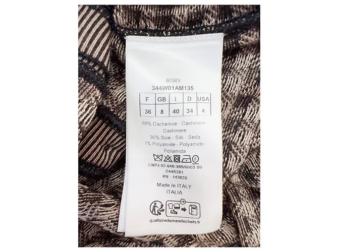 Dior Hahnentran Strickpullover aus Kaschmir und Seide Mehrfarben - Ansicht 5