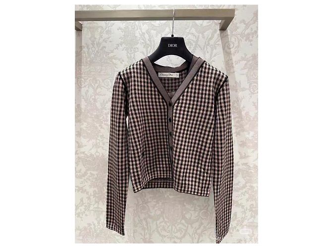 Dior Hahnentran Strickpullover aus Kaschmir und Seide Mehrfarben - Ansicht 6